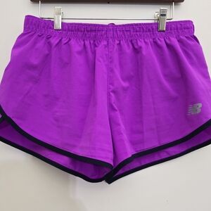 NEW BALANCE size Medium Running Athletic Shorts Lined Purple